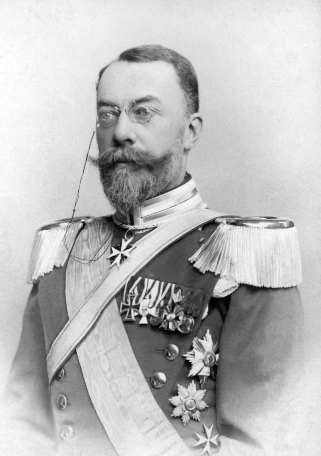 Książę Christian Kraft zu Hohenlohe-Öhringen, właściciel dóbr jaworzyńskich, 1895
