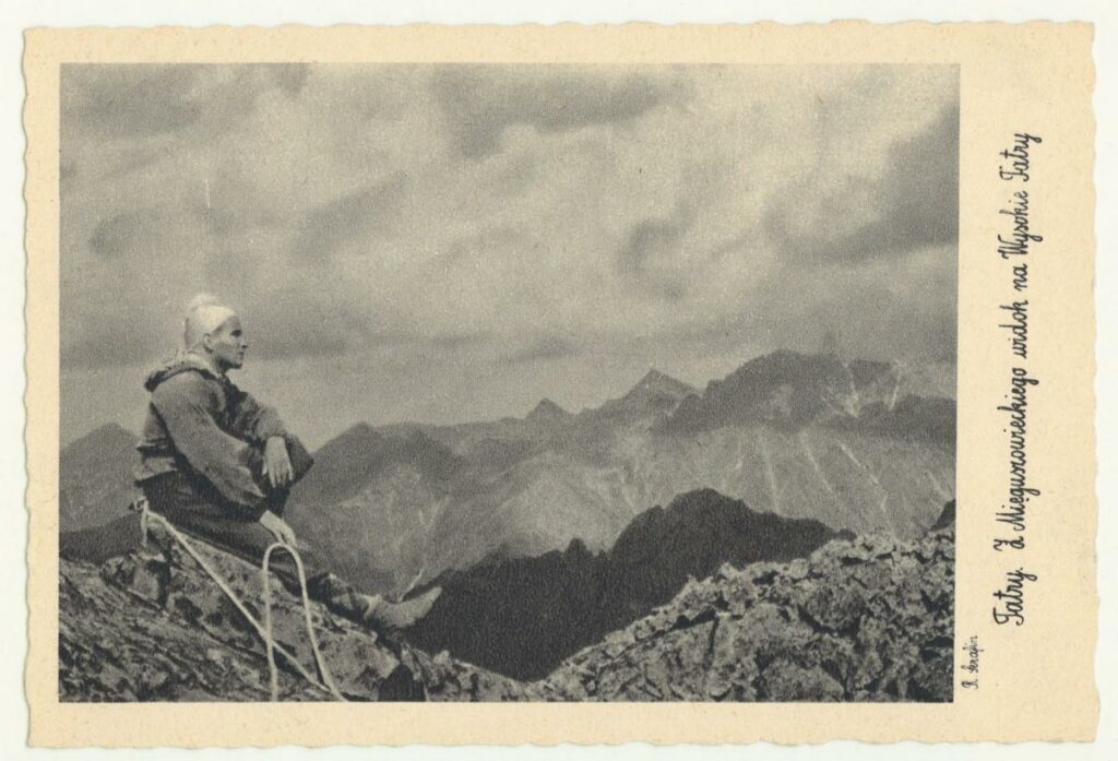 Stanisław Motyka na Mięguszowieckim Szczycie, lata 30. XX w.